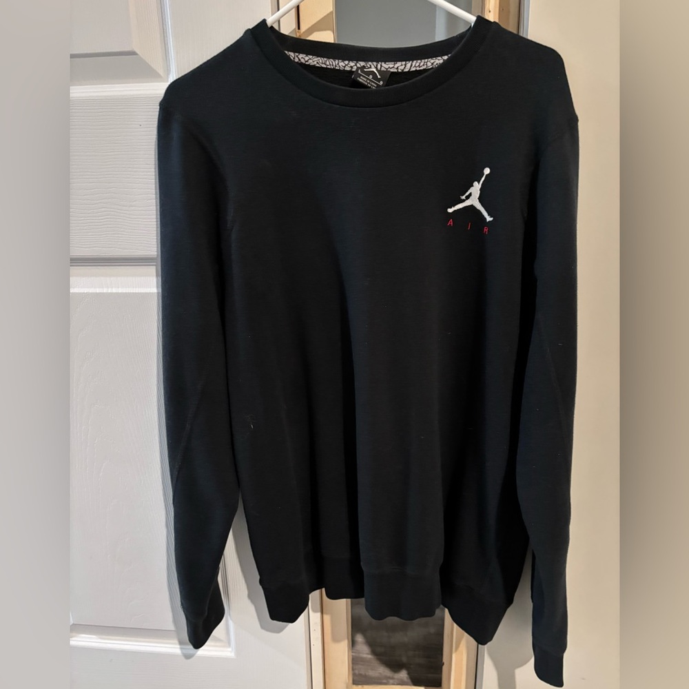 Jordan Men's Black Crewneck Sweater